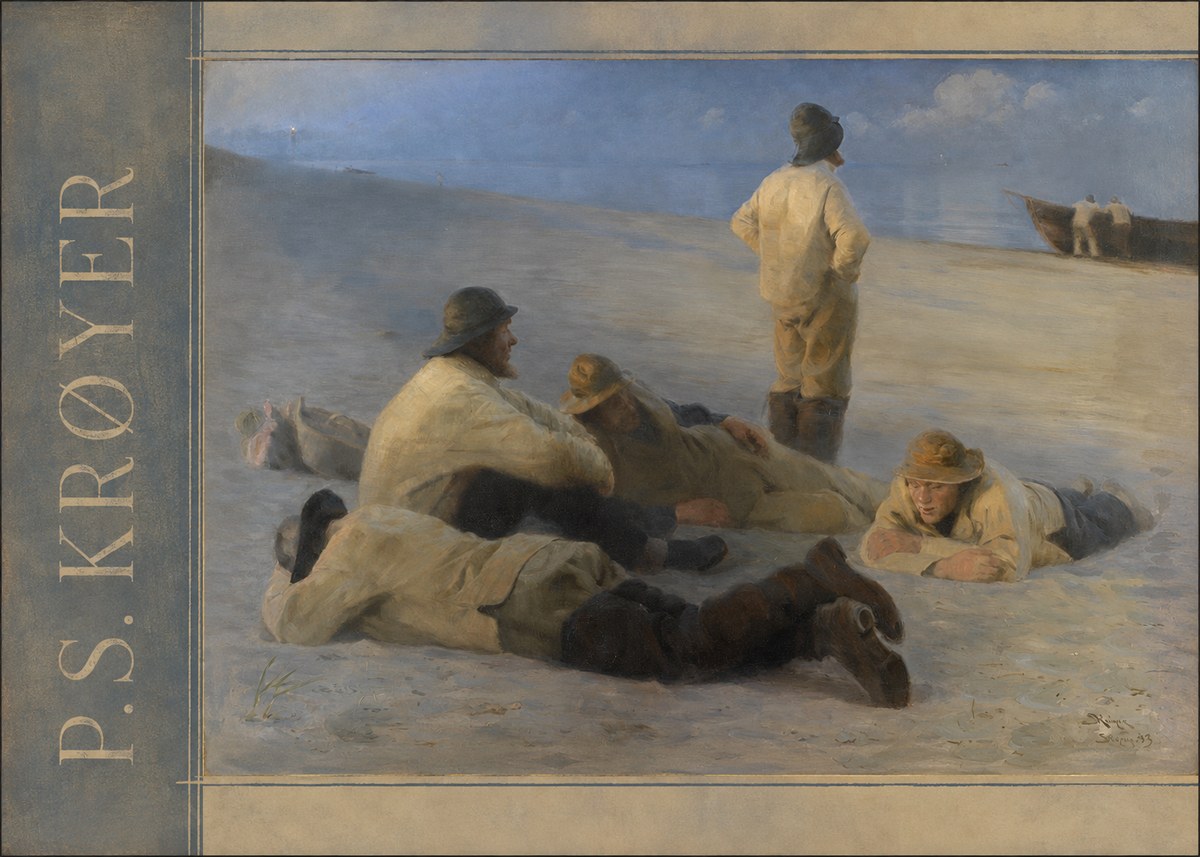 P.S. Krøyer Fishermen on Skagen Beach No2 - Poster