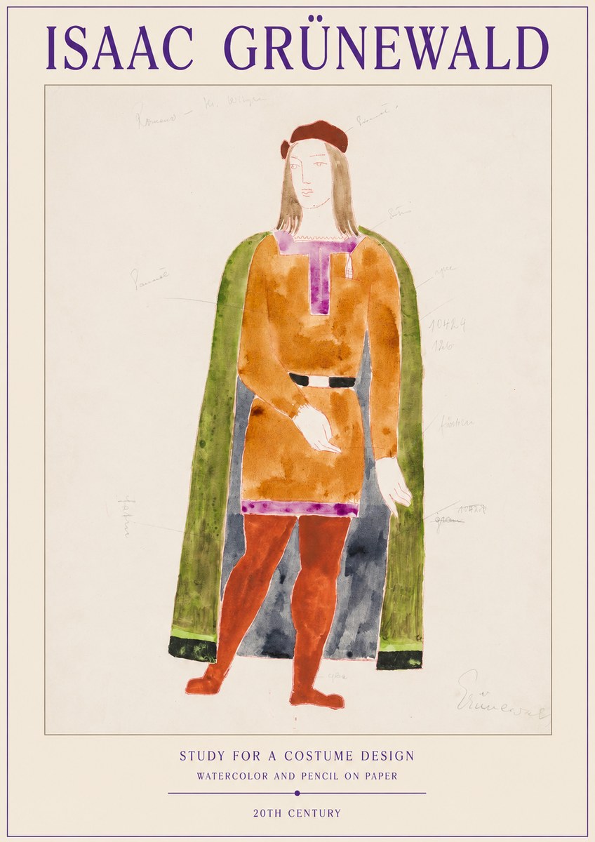 Isaac Grünewald Study for a Costume Design No1 - Poster