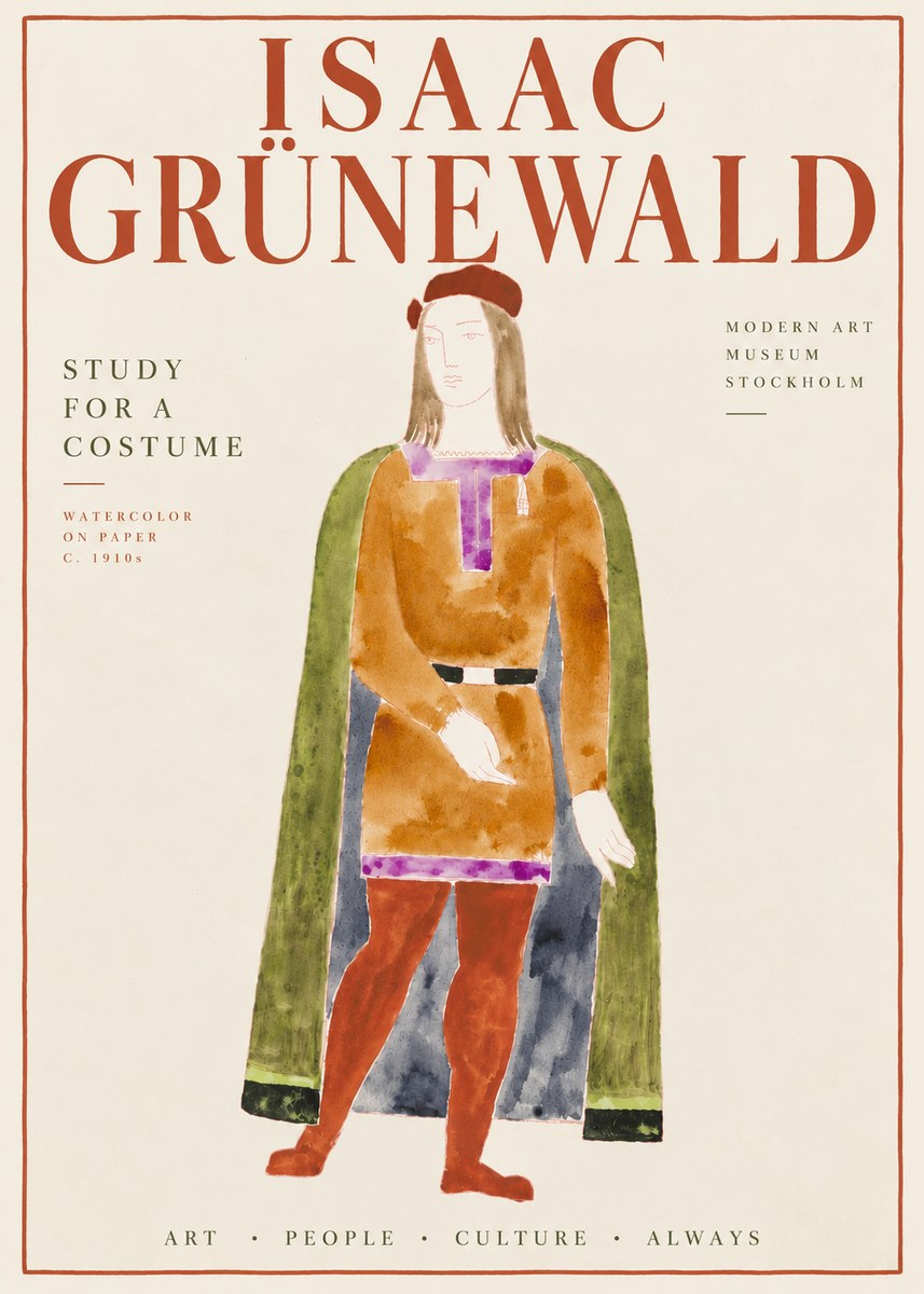 Isaac Grünewald Study for a Costume Design No6 - Poster
