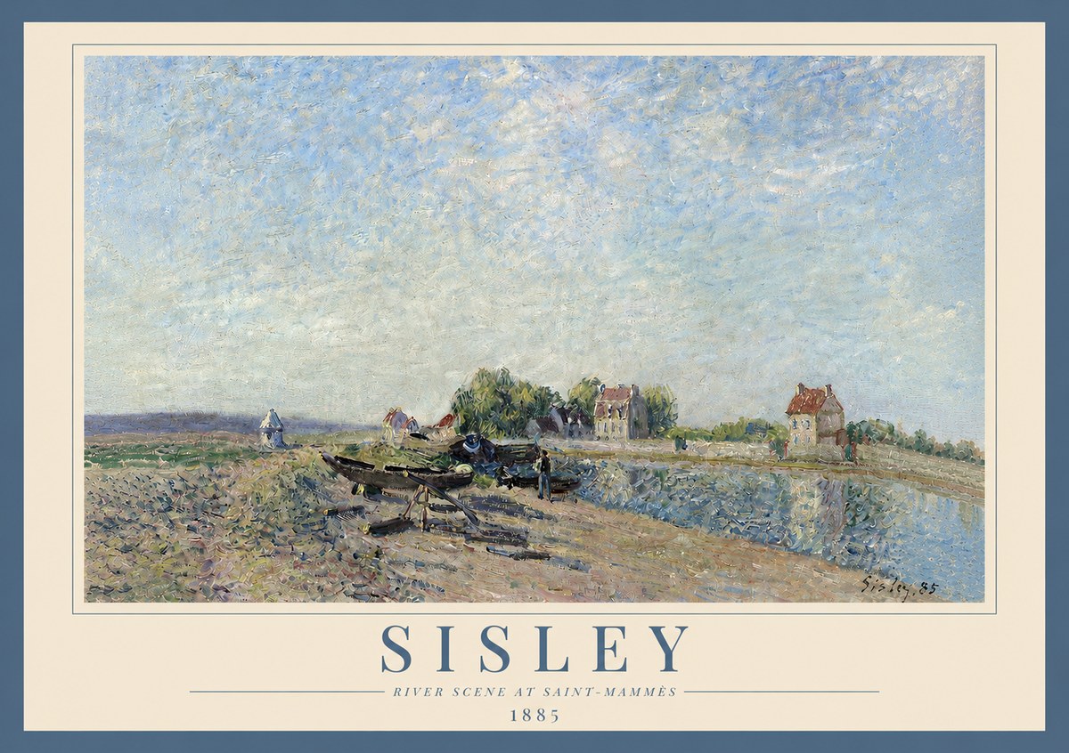 Sisley River Scene at Saint-mammès No3 - Poster