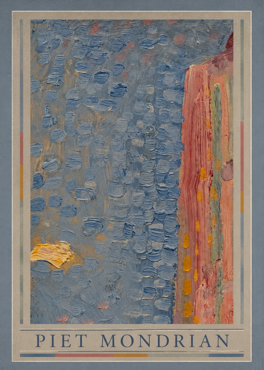 Piet Mondrian Façade in Sunlight No1 - Poster