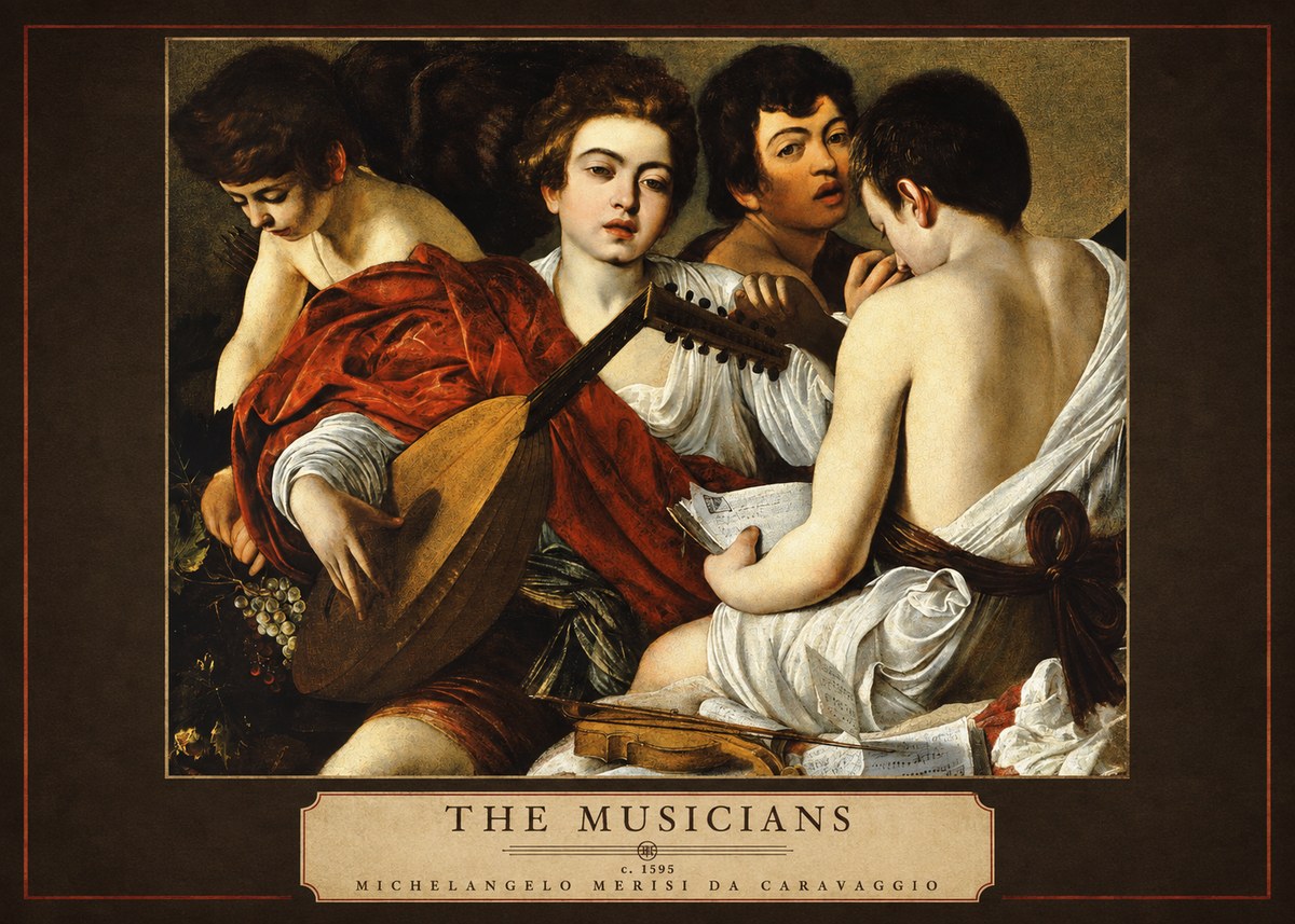 Michelangelo Merisi da Caravaggio The Musicians I No4 - Poster