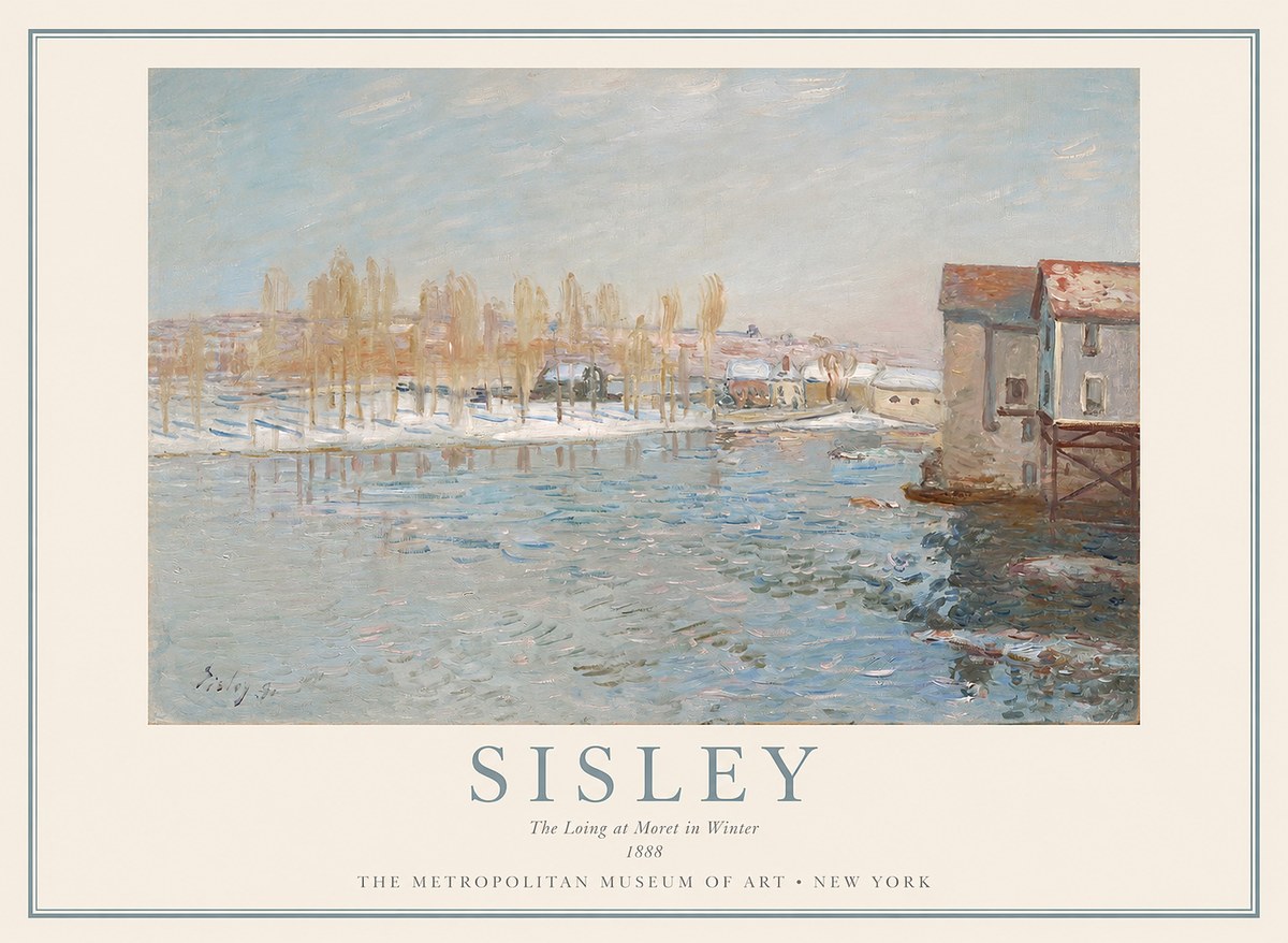 Sisley The Loing at Moret in Winter No1 - Poster