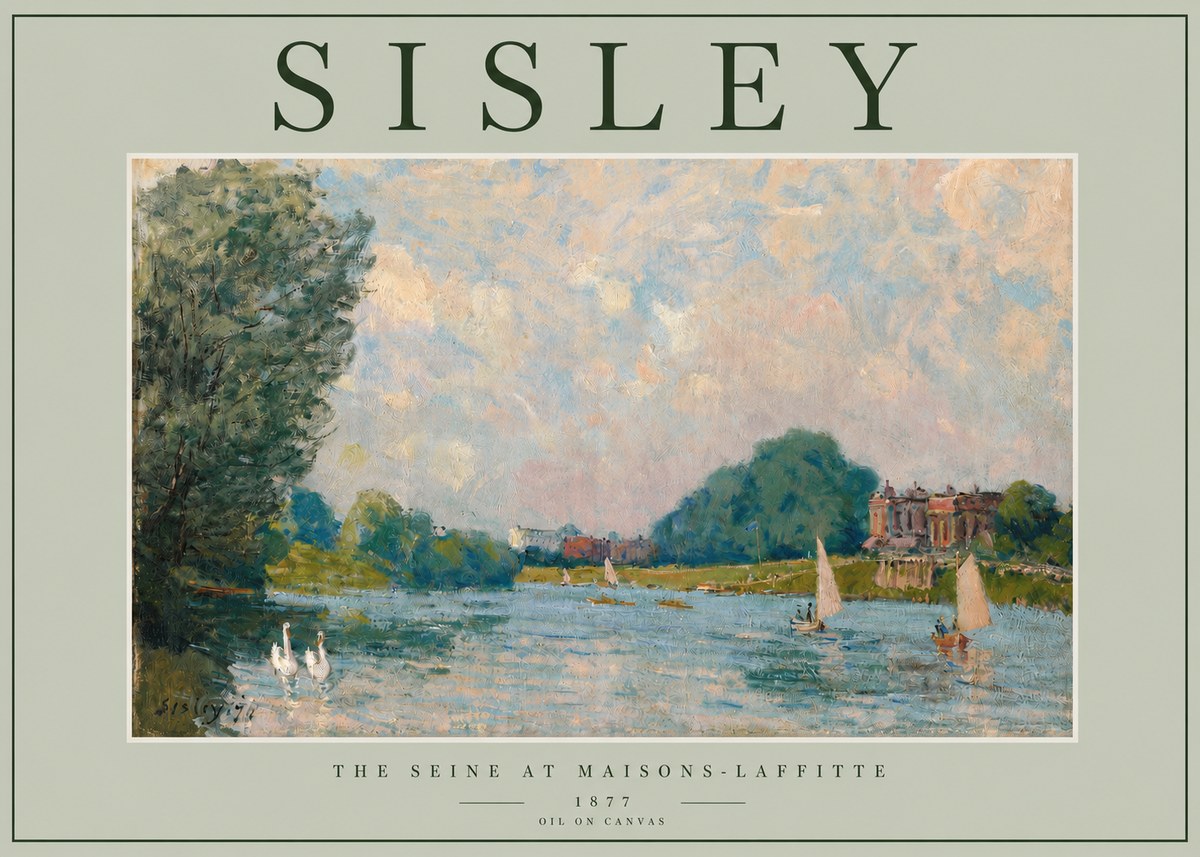 Sisley The River – Afternoon, 1877 No4 - Poster
