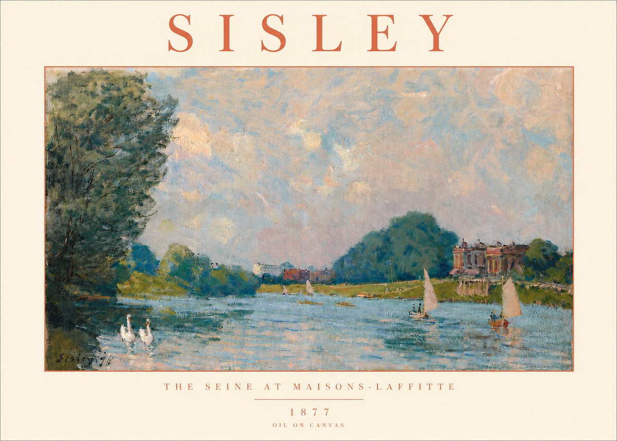 Sisley The River – Afternoon, 1877 No6 - Poster