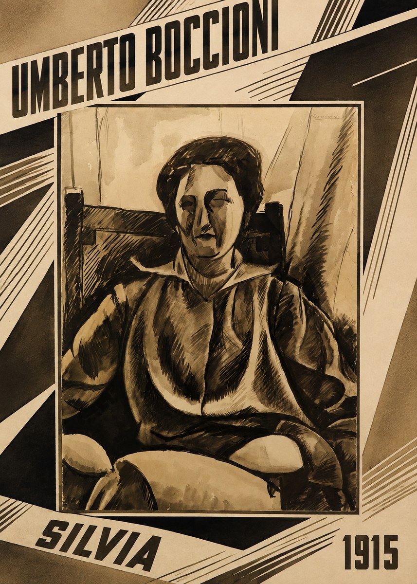 Umberto Boccioni Silvia No2 - Poster