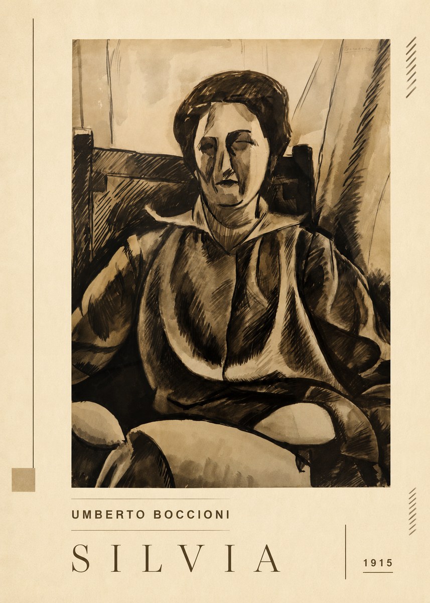 Umberto Boccioni Silvia No3 - Poster