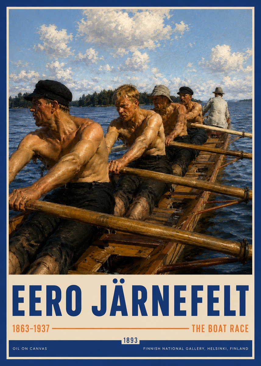 Eero Järnefelt The Boat Race No3 - Poster