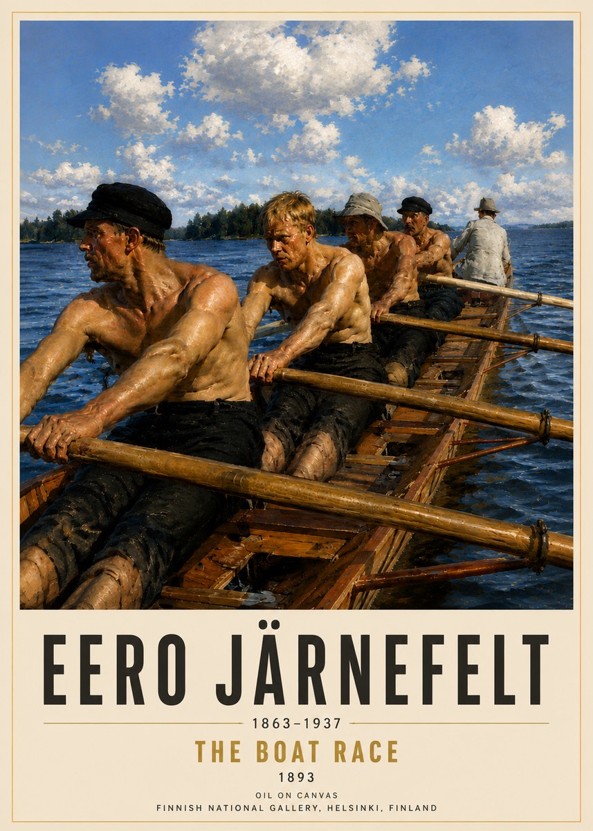 Eero Järnefelt The Boat Race No5 - Poster