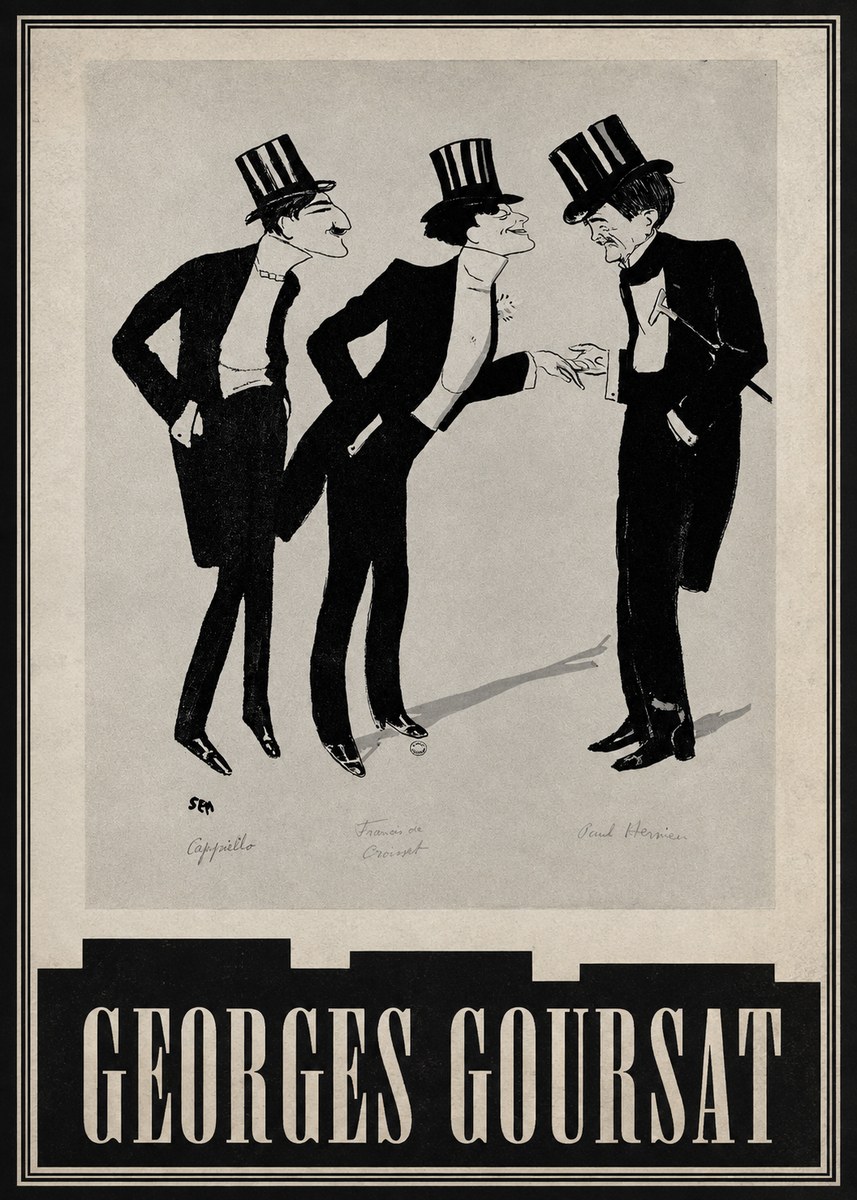 Georges Goursat Capiello, Francis De Croisset, Paul Hervieu No5 - Poster