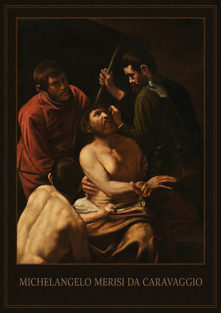 Michelangelo Merisi da Caravaggio Christ Crowned with Thorns No4 - Poster