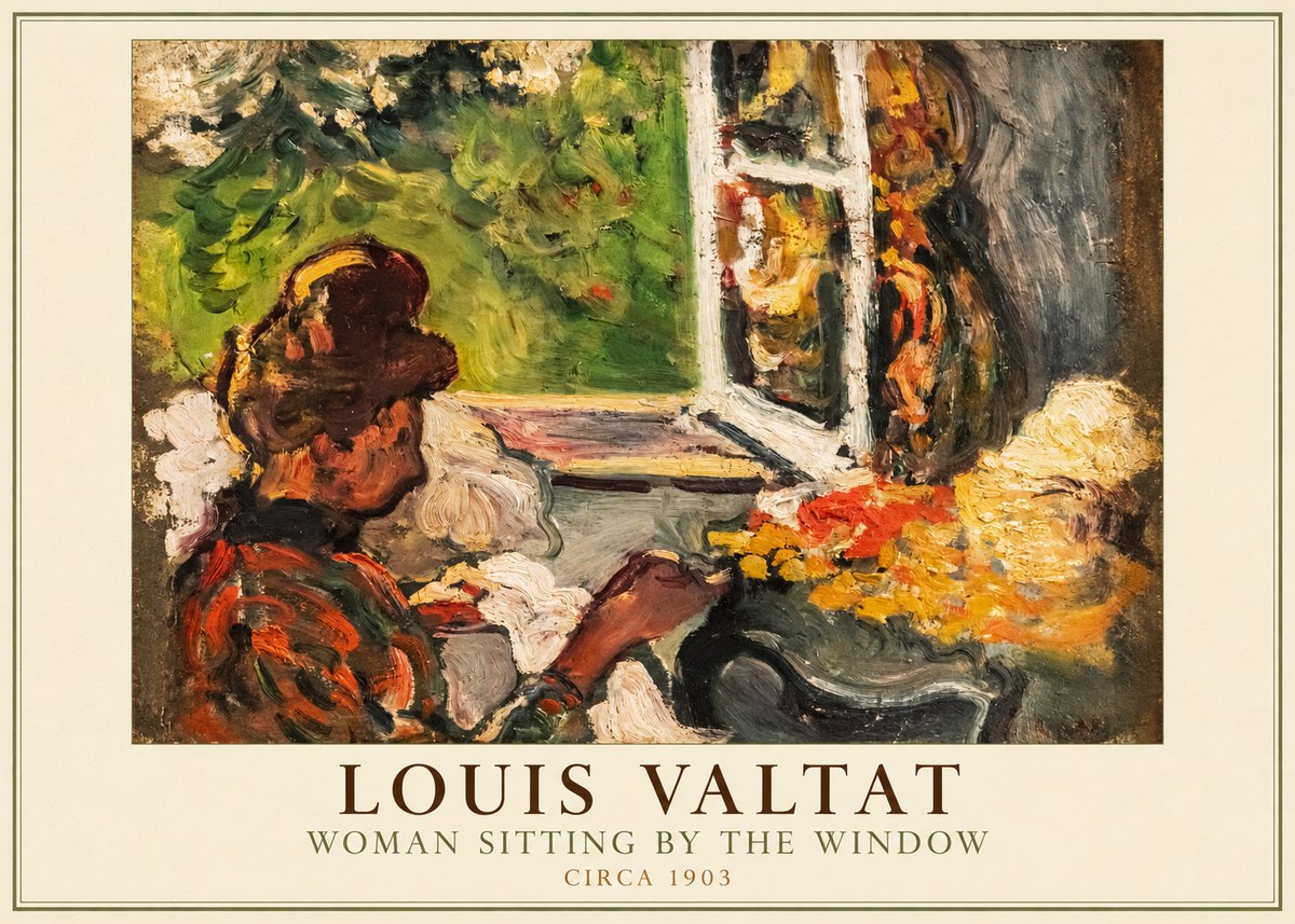 Louis Valtat Woman Sitting by the Window No4 - Poster