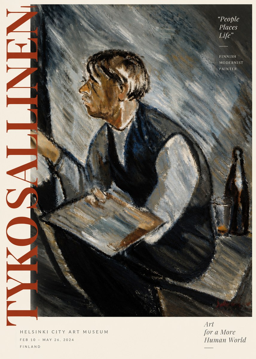 Tyko Sallinen The Artist at Work No6 - Poster