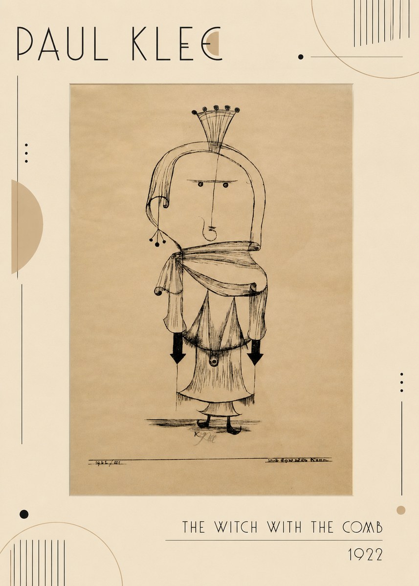 Paul Klee The Witch with the Comb No2 - Poster