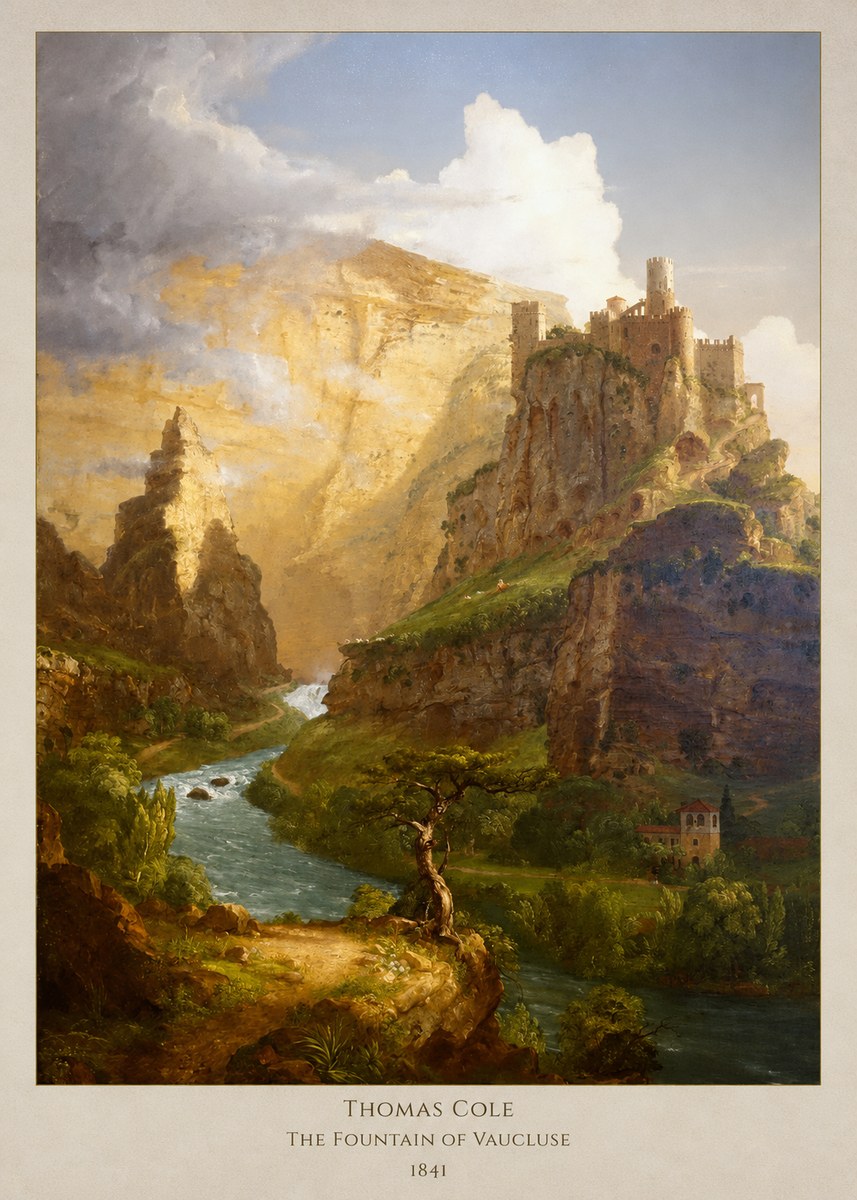 Thomas Cole The Fountain of Vaucluse I No6 - Poster