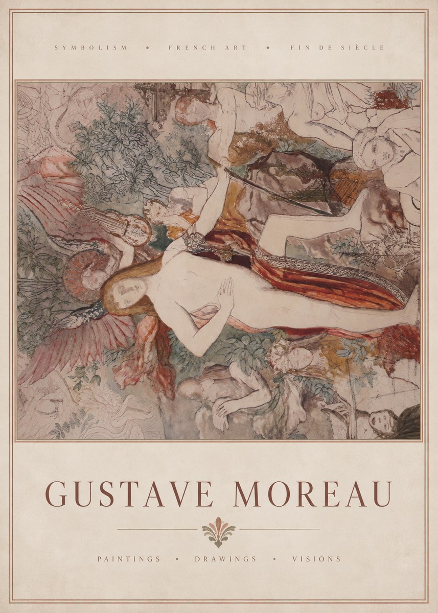 Gustave Moreau The Hymn to Beauty No3 - Poster