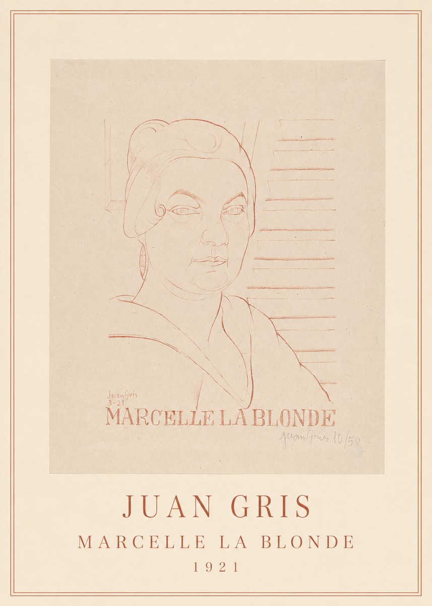 Juan Gris Marcelle La Blonde No1 - Poster