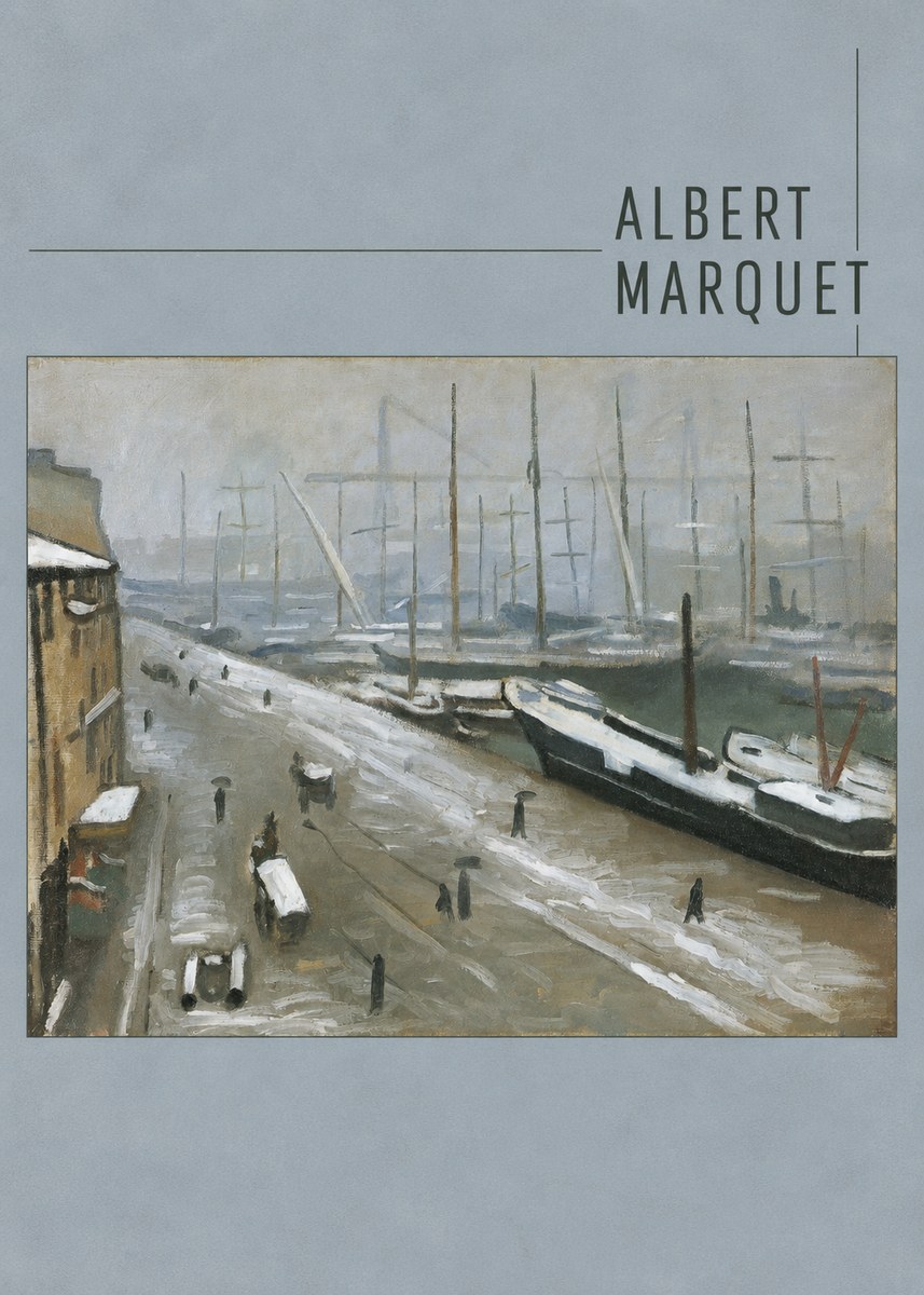 Albert Marquet Le Havre, Le Bassin Sous La Neige No4 - Poster