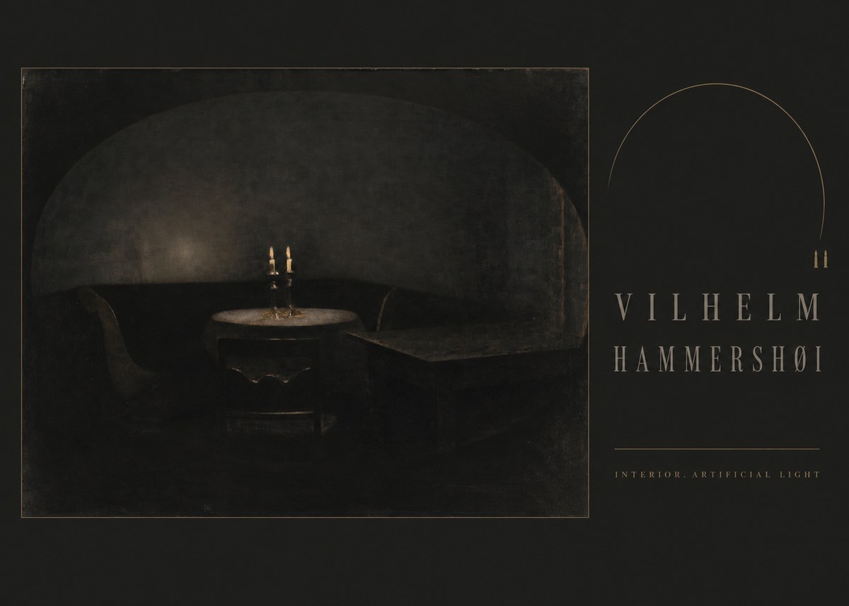 Vilhelm Hammershøi Interior. Artificial Light No4 - Poster