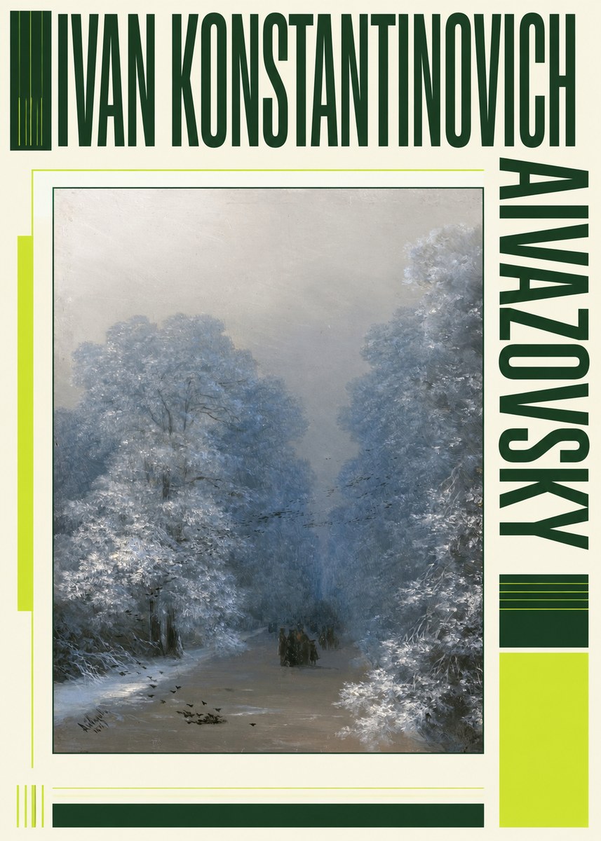 Ivan Konstantinovich Aivazovsky Winter Forest No6 - Poster
