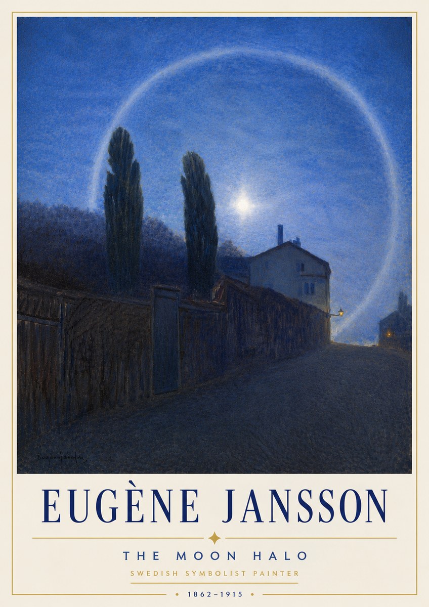 Eugène Jansson The Moon Halo No5 - Poster