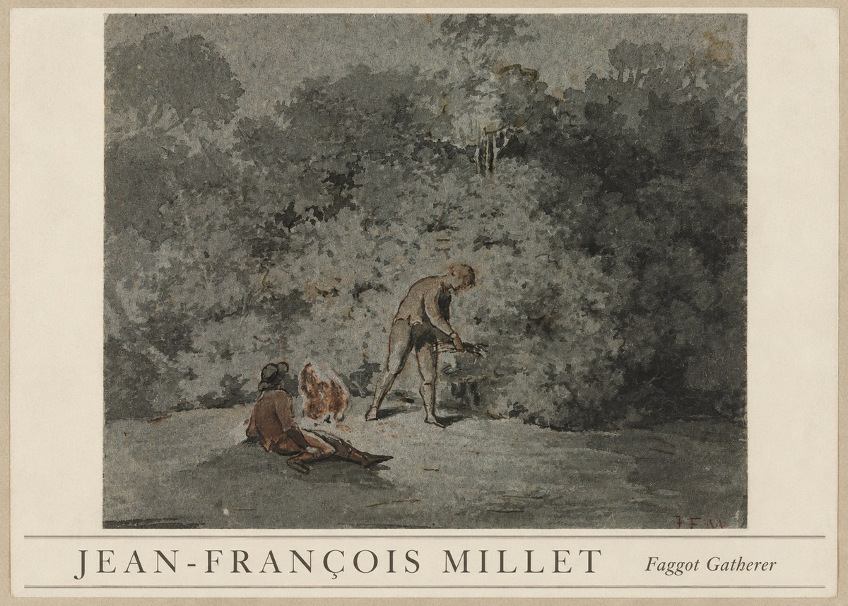 Jean-François Millet Faggot Gatherer No3 - Poster