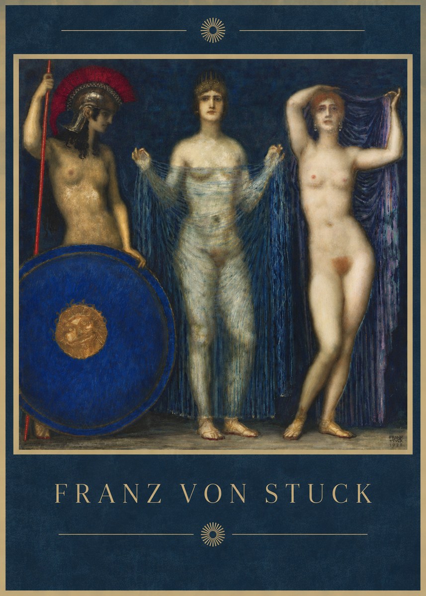 Franz von Stuck The Three Nudes No4 - Poster