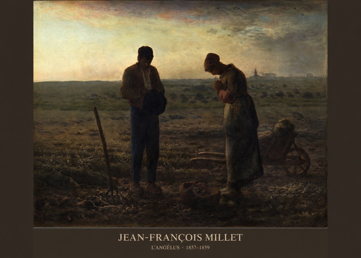 Jean-François Millet L'angélus III No5 - Poster