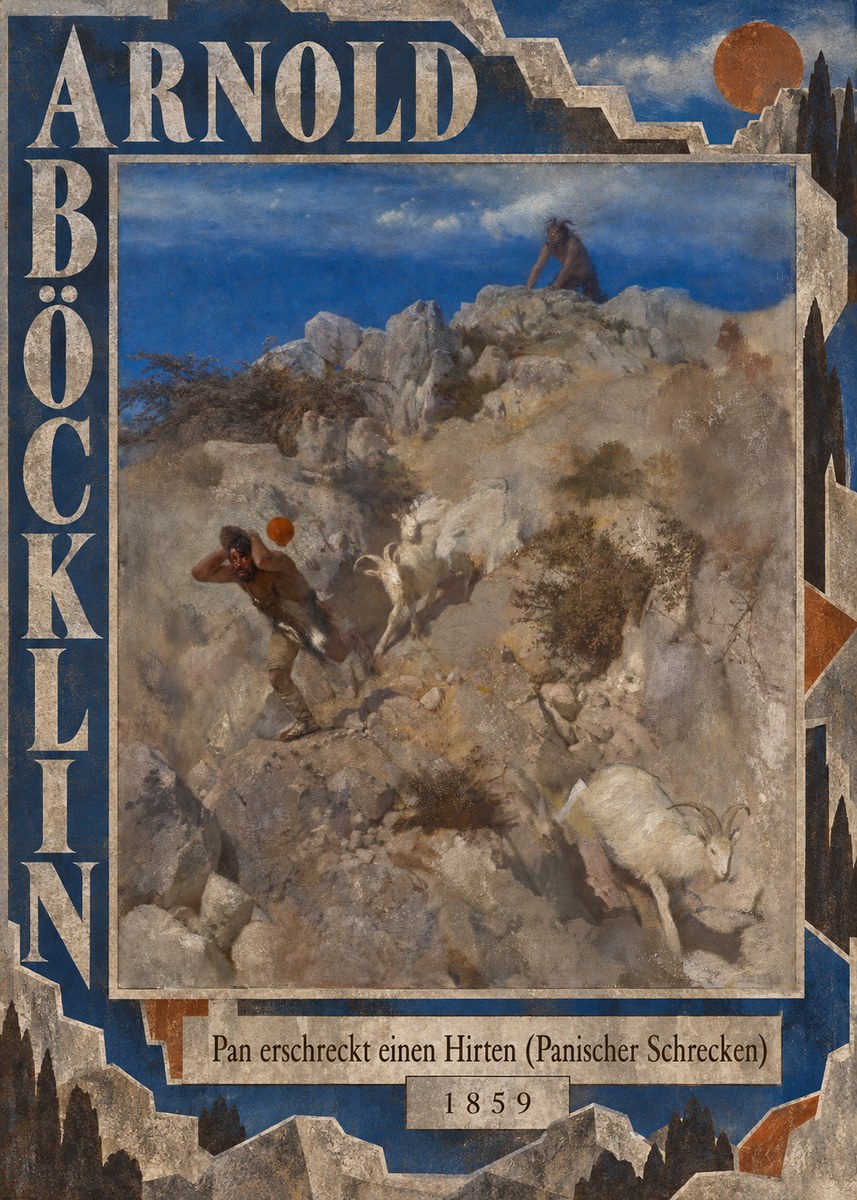 Arnold Böcklin Pan Erschreckt Einen Hirten (Panischer Schrecken) No5 - Poster