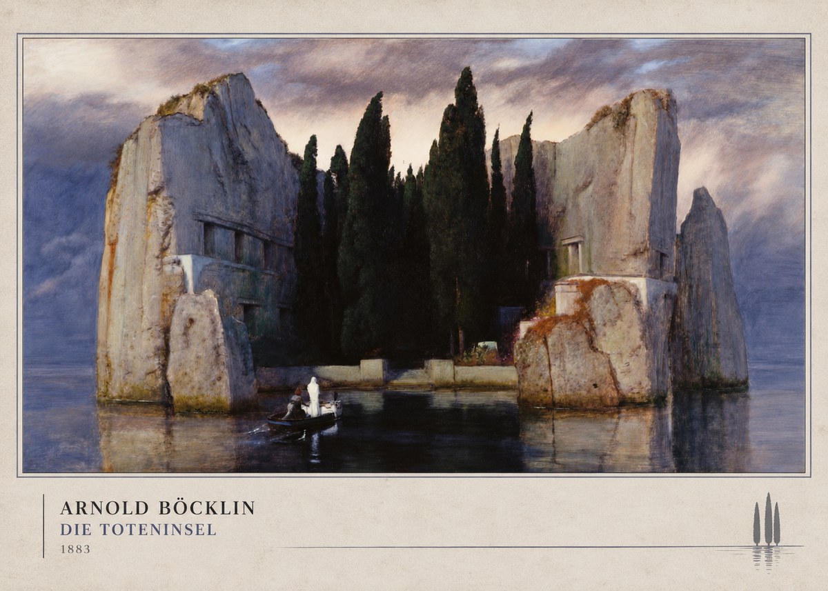 Arnold Böcklin Die Toteninsel V No4 - Poster