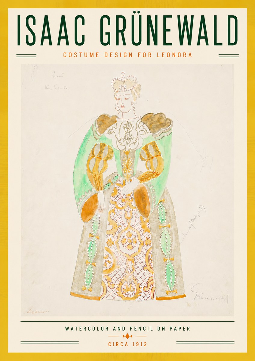 Isaac Grünewald Costume Design for Leonora No6 - Poster