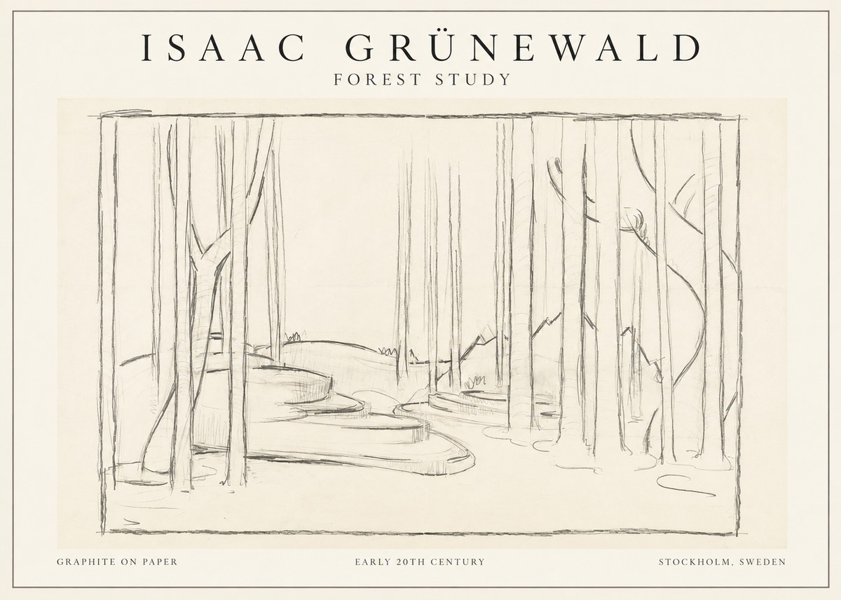 Isaac Grünewald Forest Path No2 - Poster