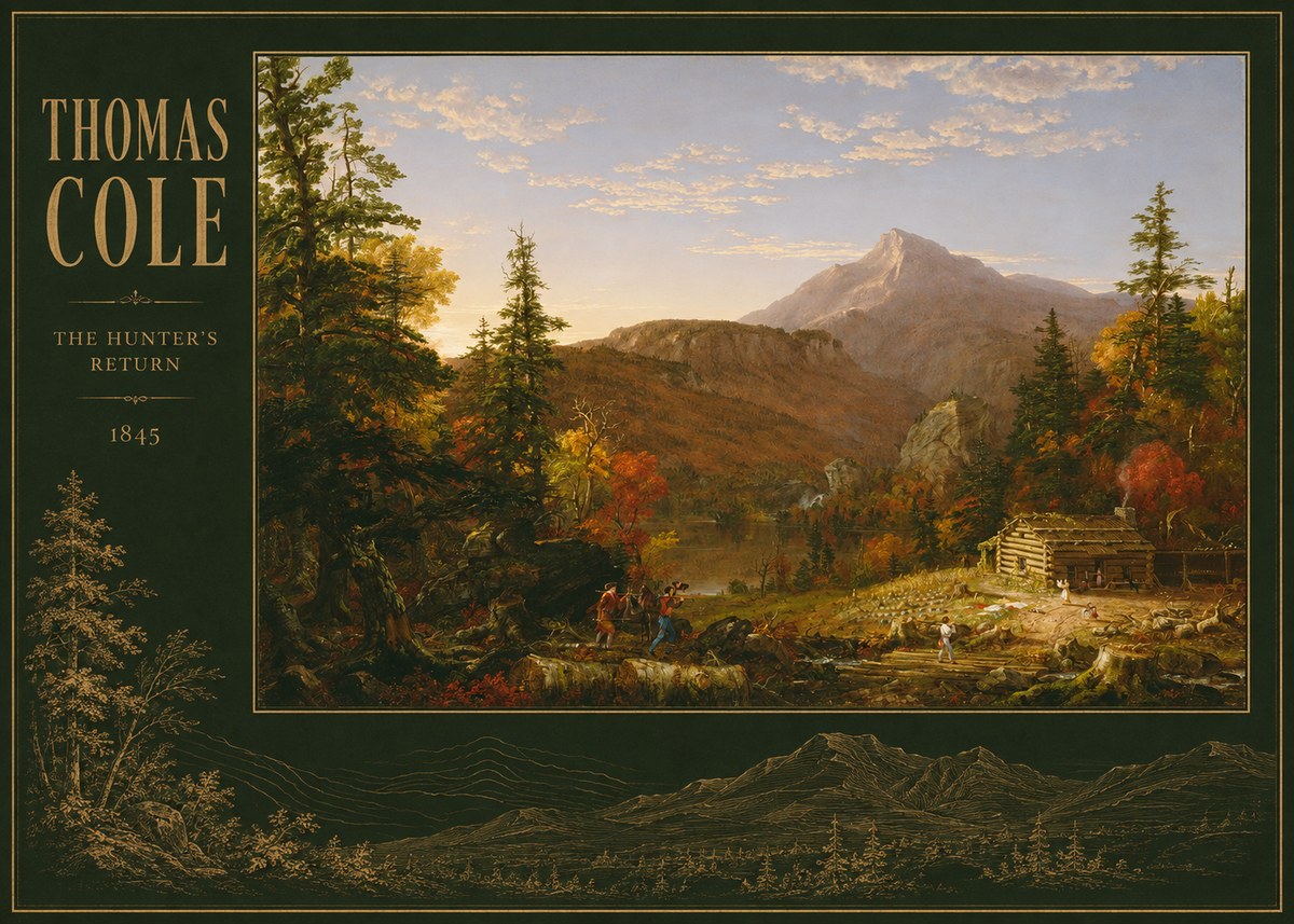 Thomas Cole The Hunter's Return II No2 - Poster
