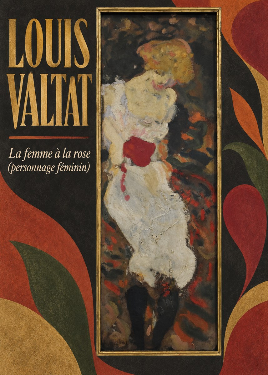Louis Valtat La Femme À La Rose (Personnage Féminin) No3 - Poster