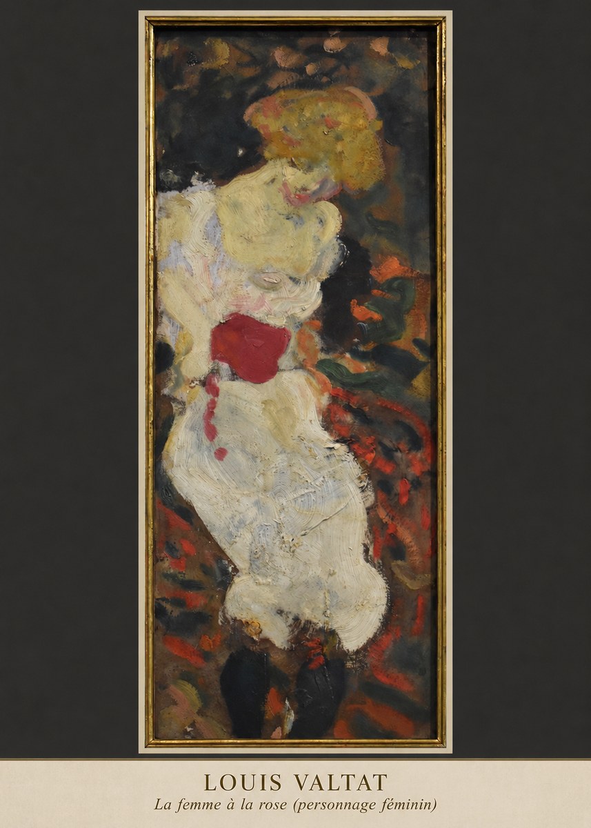 Louis Valtat La Femme À La Rose (Personnage Féminin) No5 - Poster