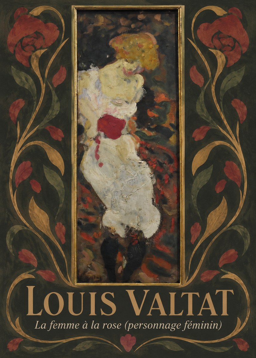 Louis Valtat La Femme À La Rose (Personnage Féminin) No6 - Poster
