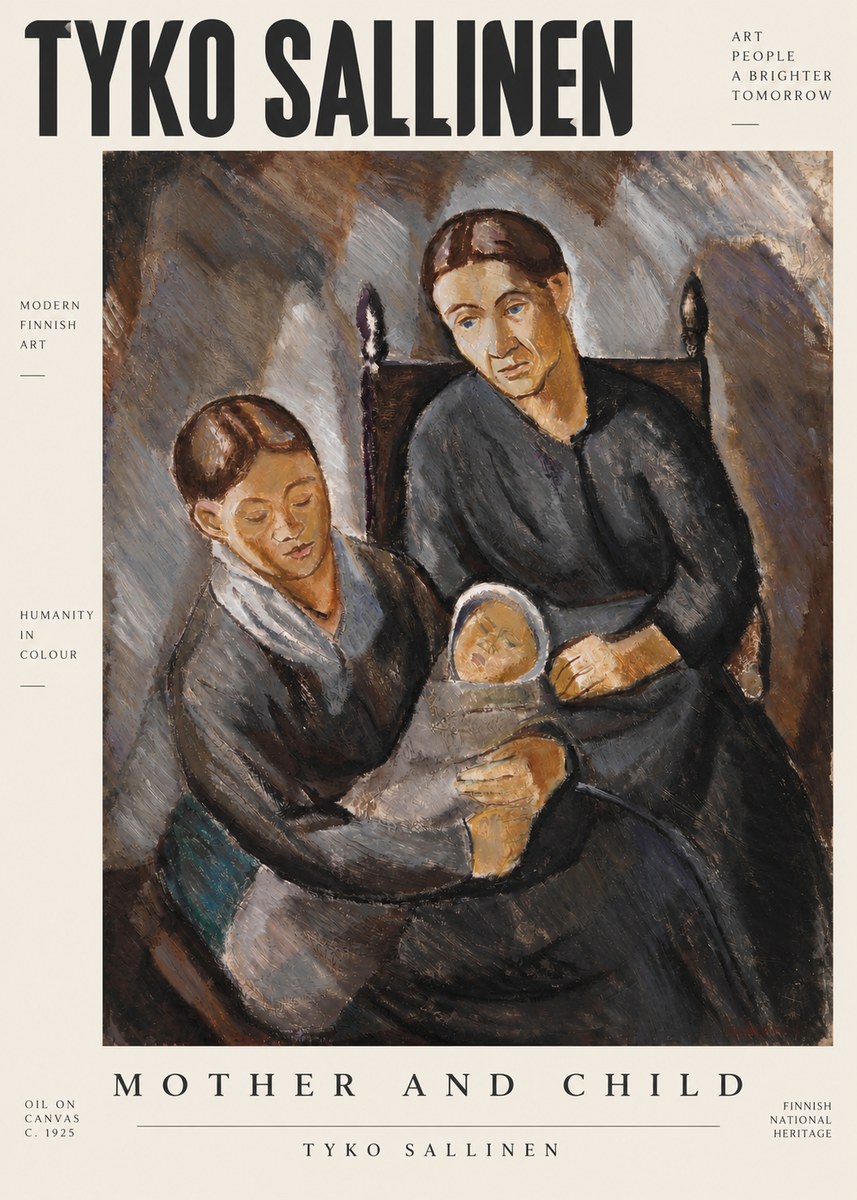 Tyko Sallinen Mother and Child No2 - Poster