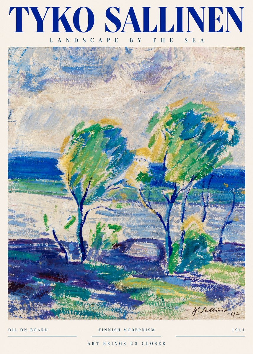Tyko Sallinen Landscape by the Sea No3 - Poster