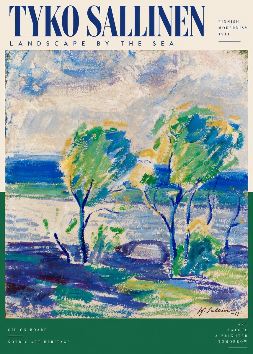 Tyko Sallinen Landscape by the Sea No5 - Poster