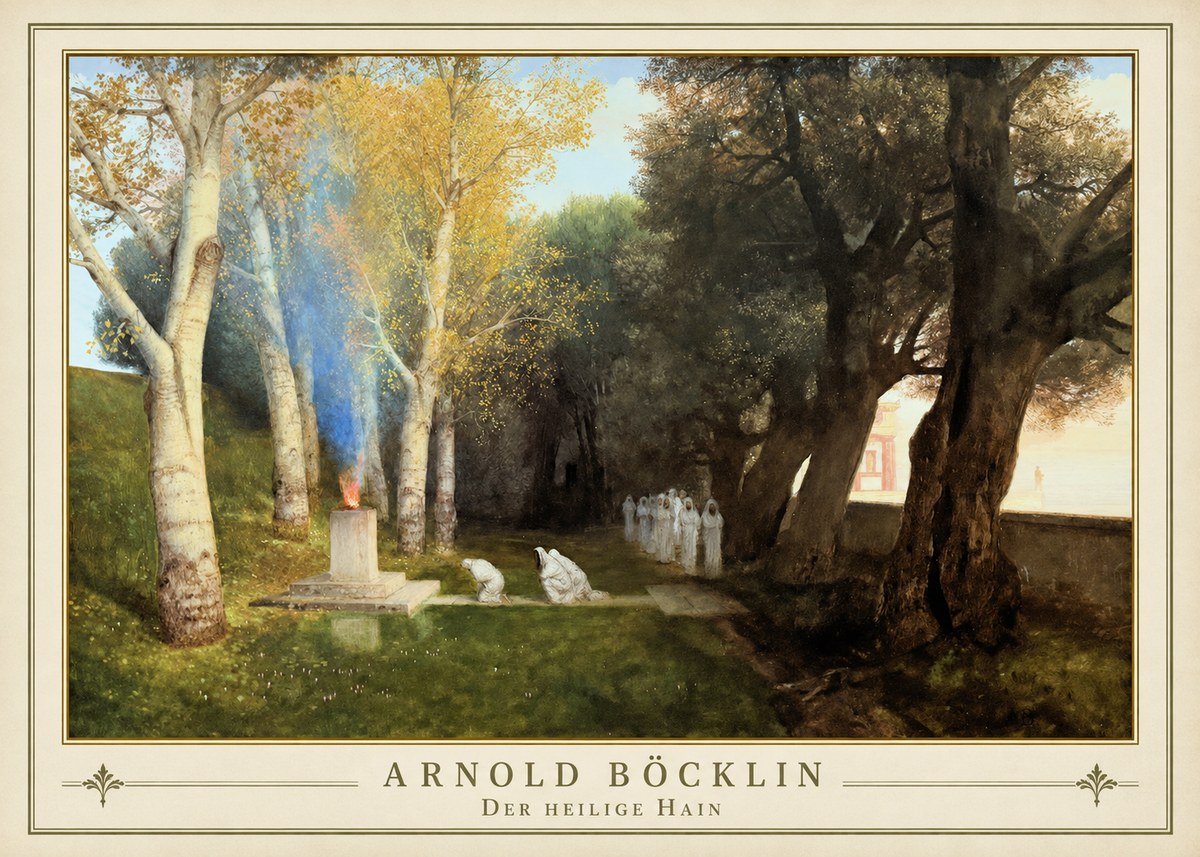 Arnold Böcklin Der Heilige Hain II No1 - Poster