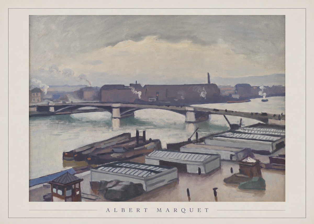 Albert Marquet River Scene, Paris No3 - Poster