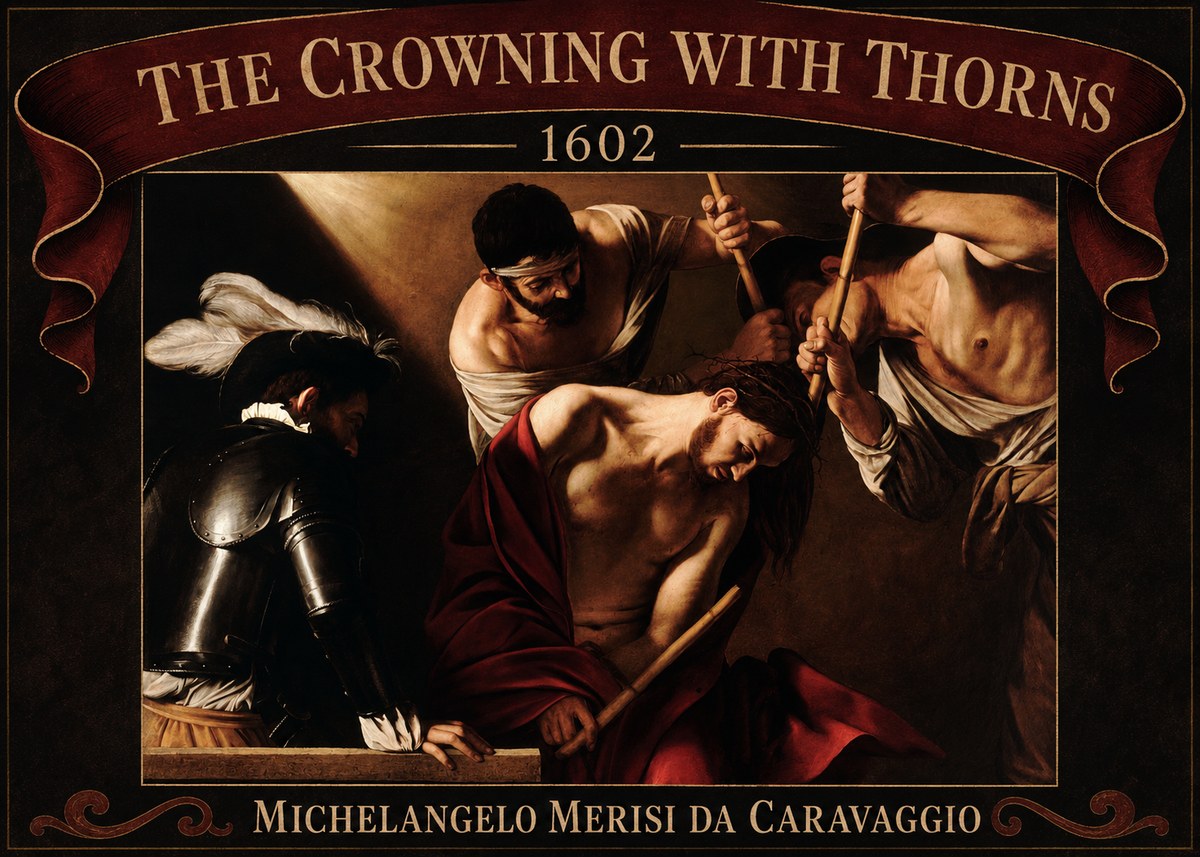 Michelangelo Merisi da Caravaggio The Crowning with Thorns II No4 - Poster