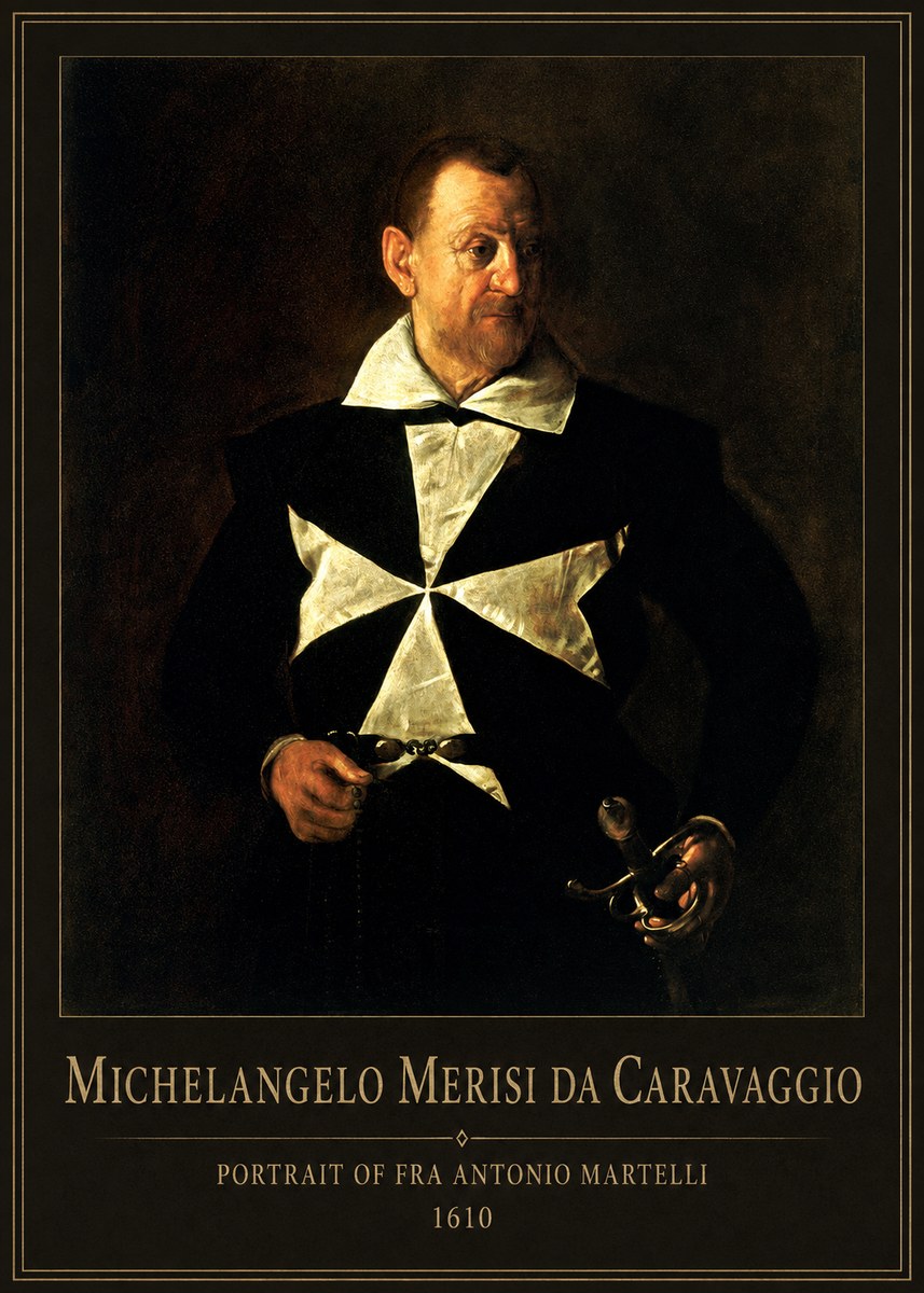 Michelangelo Merisi da Caravaggio Portrait of Fra Antonio Martelli No1 - Poster