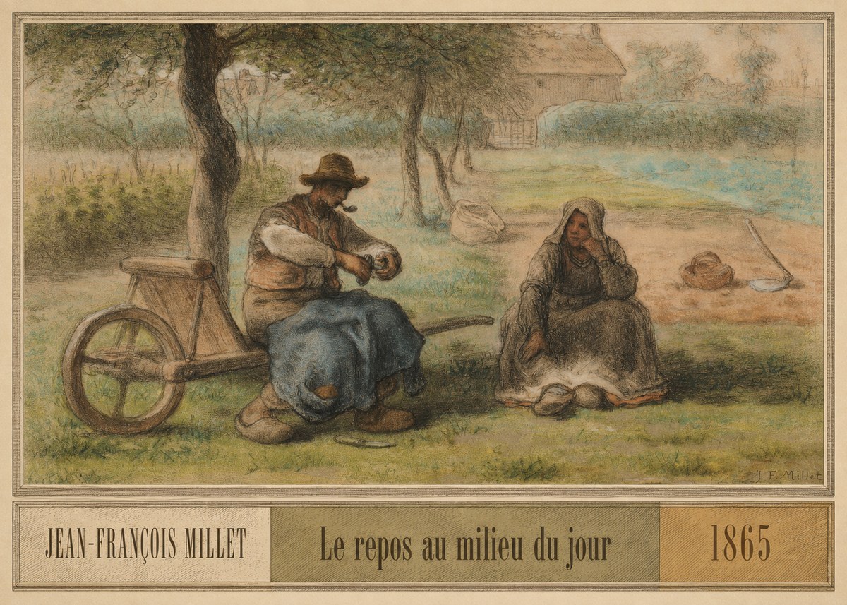 Jean-François Millet Le Repos Au Milieu Du Jour No6 - Poster