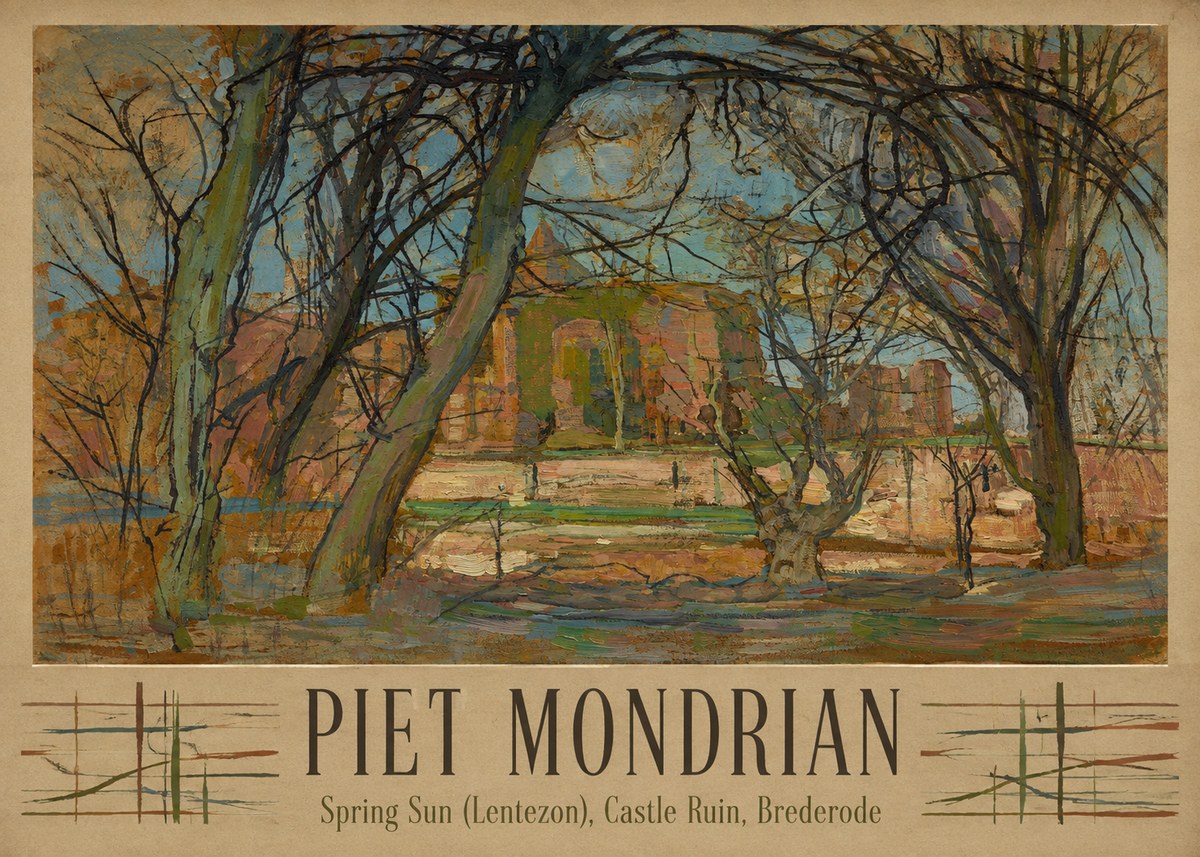 Piet Mondrian Spring Sun (Lentezon), Castle Ruin, Brederode No2 - Poster
