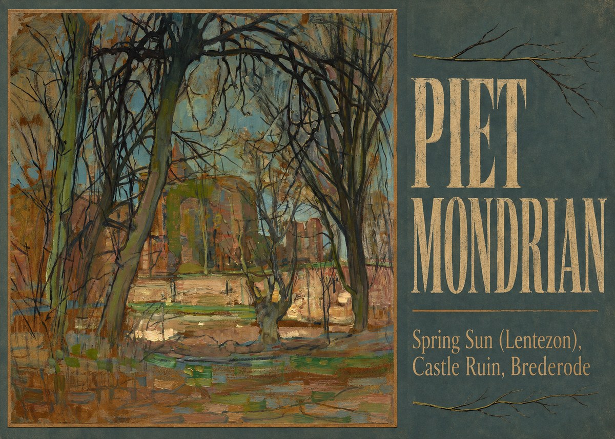 Piet Mondrian Spring Sun (Lentezon), Castle Ruin, Brederode No5 - Poster
