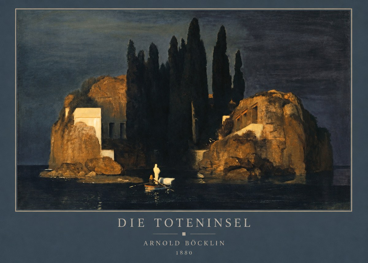 Arnold Böcklin Die Toteninsel VI No3 - Poster