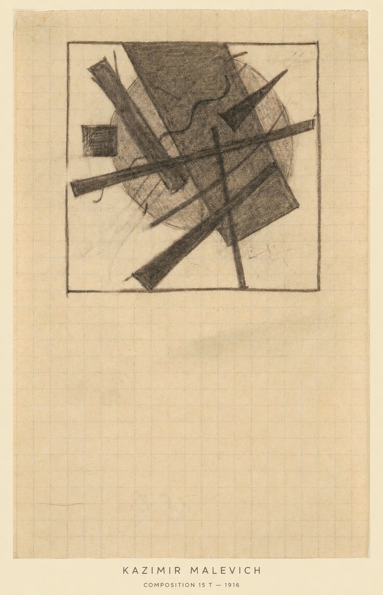 Kazimir Malevich Composition 15 T - 1916 No6 - Poster
