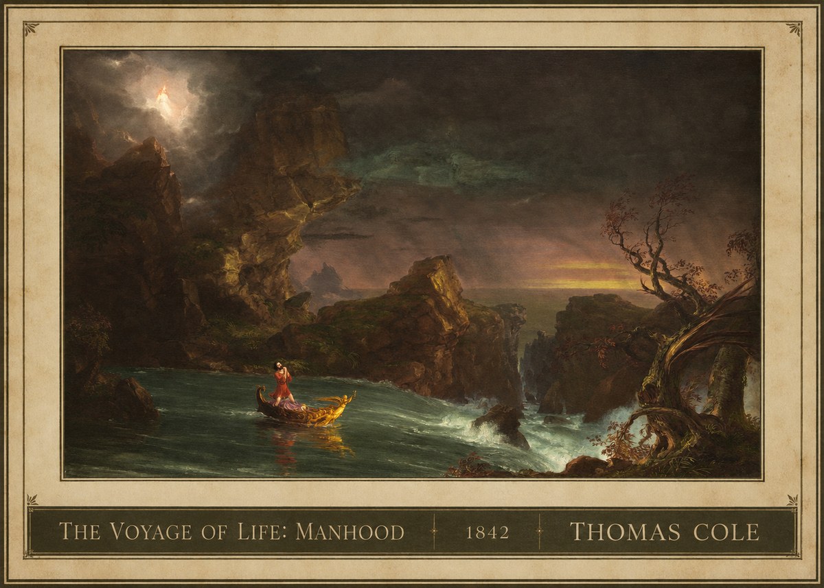 Thomas Cole The Voyage of Life: Manhood III No1 - Poster