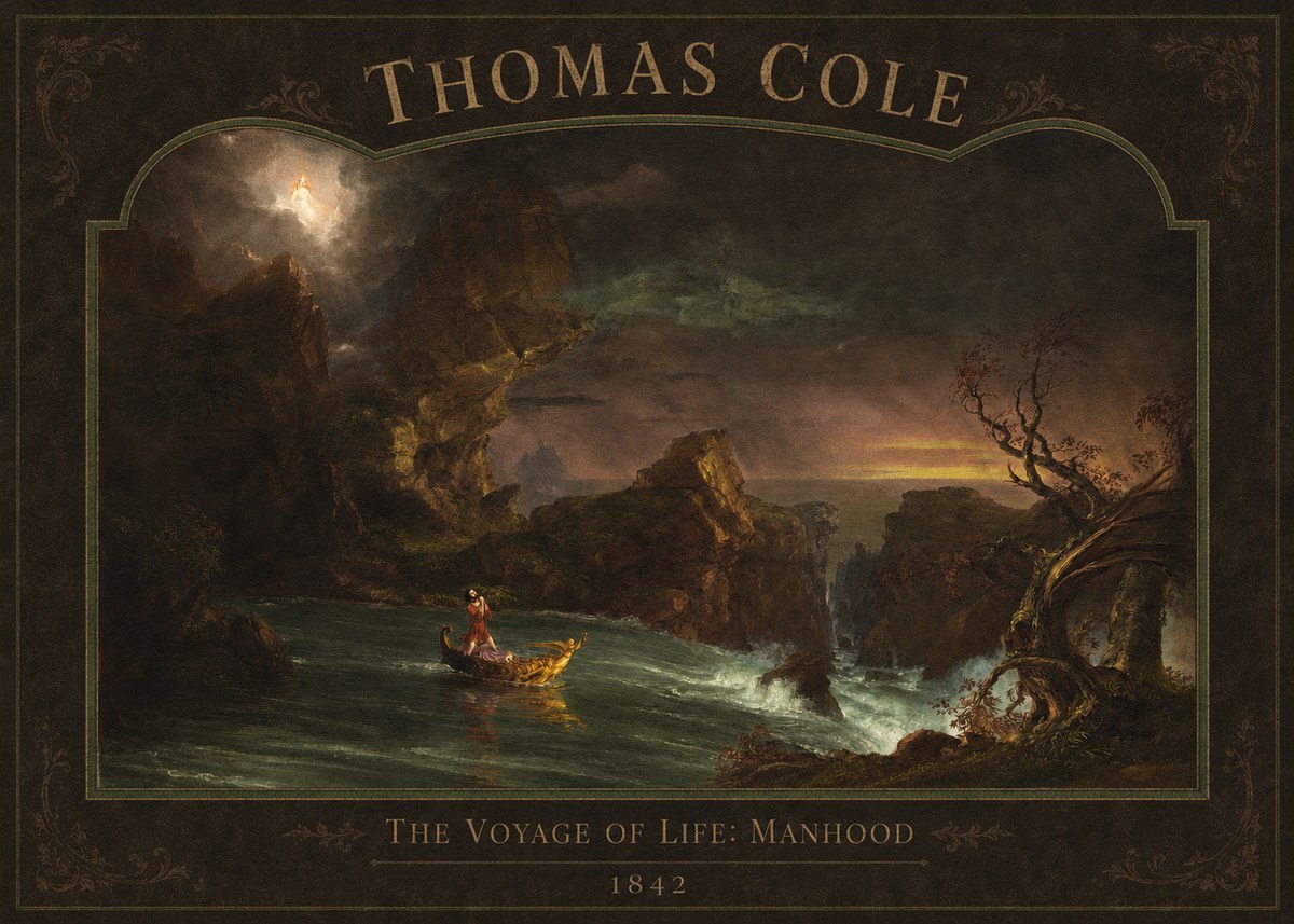 Thomas Cole The Voyage of Life: Manhood III No2 - Poster